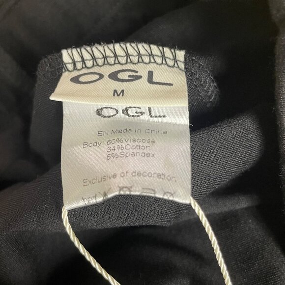 OGL Effortless Skirted Flare Leg Pants Black Sz MED Stretch Neutral Modest - Picture 8 of 9